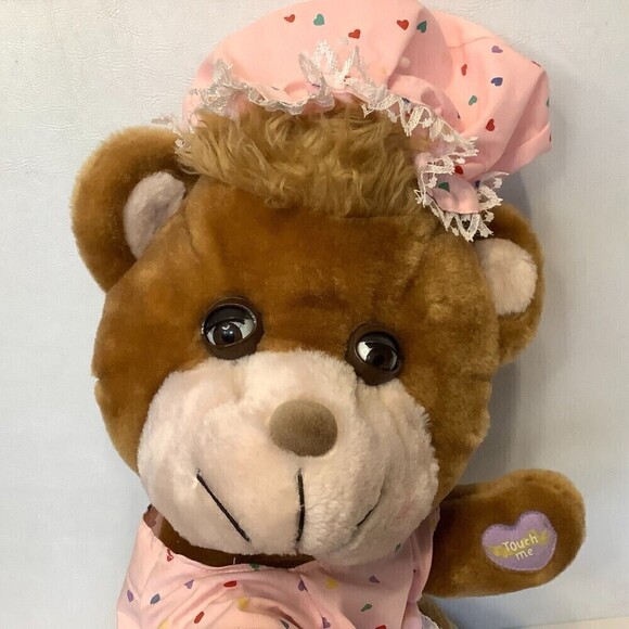 Vintage Fisher Price Sleepy Time Bedtime Bear Plush Animal Girl 16" NO Sound - Picture 2 of 4